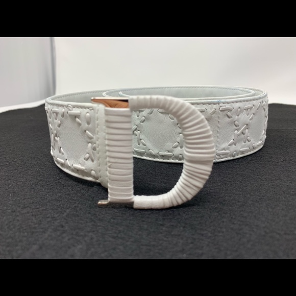 christian dior white belt